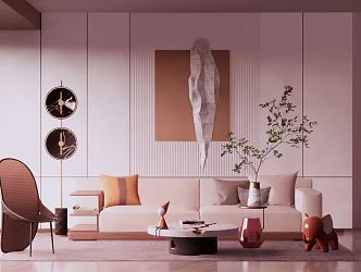 modern living room home living room 3d model