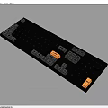 Modern Full Size Mechanical Keyboard With Black Gray Keycaps Yellow Accent Keys And Numeric Keypad