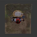 Fantasy Warrior Character With Red Tunic Brown Pants And Double Axes On Wooden Platform Grass