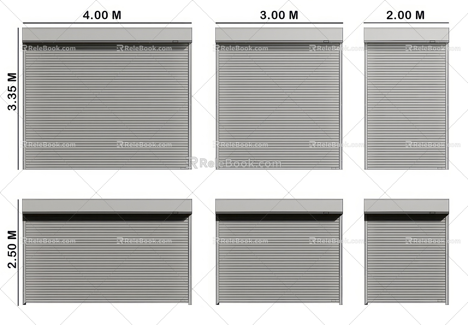 garage rolling shutter door 3d model