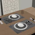 Tableware modern 3d model