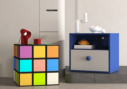 Modern Bedside Cabinet Dopamine Cabinet 3d model