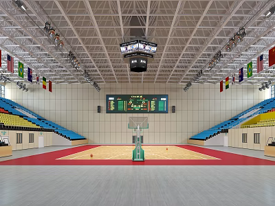 modern basketball hall 3d model