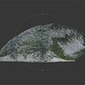 Natural Mountain Landscape With Lush Green Vegetation And Rocky Slopes