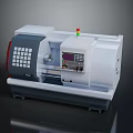 CNC Lathe Machine With Control Panel Digital Display And Stable Base 3d model