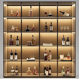 Modern Wine Cabinet 3d model