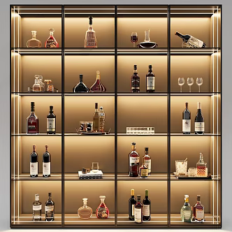 Modern Wine Cabinet 3d model