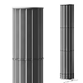 Modern Minimalist Floor Lamp With Vertical Metal Bars And Warm Ambient Lighting