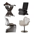 Collection of Modern Creative Dining Chairs Featuring Various Unique Artistic Stylish Designs