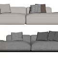 Modern chaise longue multiplayer sofa 3d model