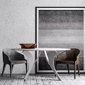 Modern Dining Table and Chair Combination Casual Table and Chair 3d model