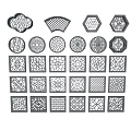 New Chinese-style openwork window 3d model