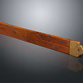 Brown Leather Long Strip With Metal Ends Vintage Decorative Accessory