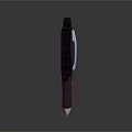 Sleek Black Writing Tool With Silver Accents Textured Grip And Modern Design