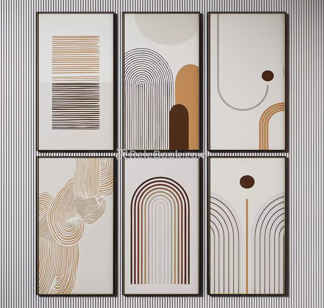 modern decorative painting 3d model