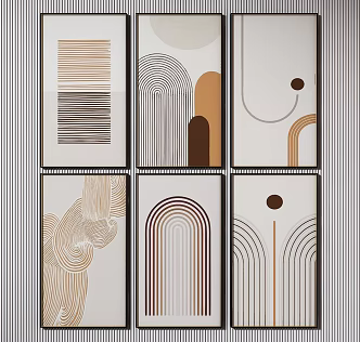 modern decorative painting 3d model