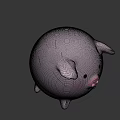 Cute Pink Pig Shaped Dessert With Round Body Ears And Nose Details