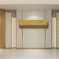 Elegant Luxury Jewelry Store Interior With Alluring Art Jewellery Signage And Decorative Walls