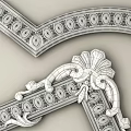 Intricate Carved Decorative Moldings With Corner And Curved Patterns For Interior Design