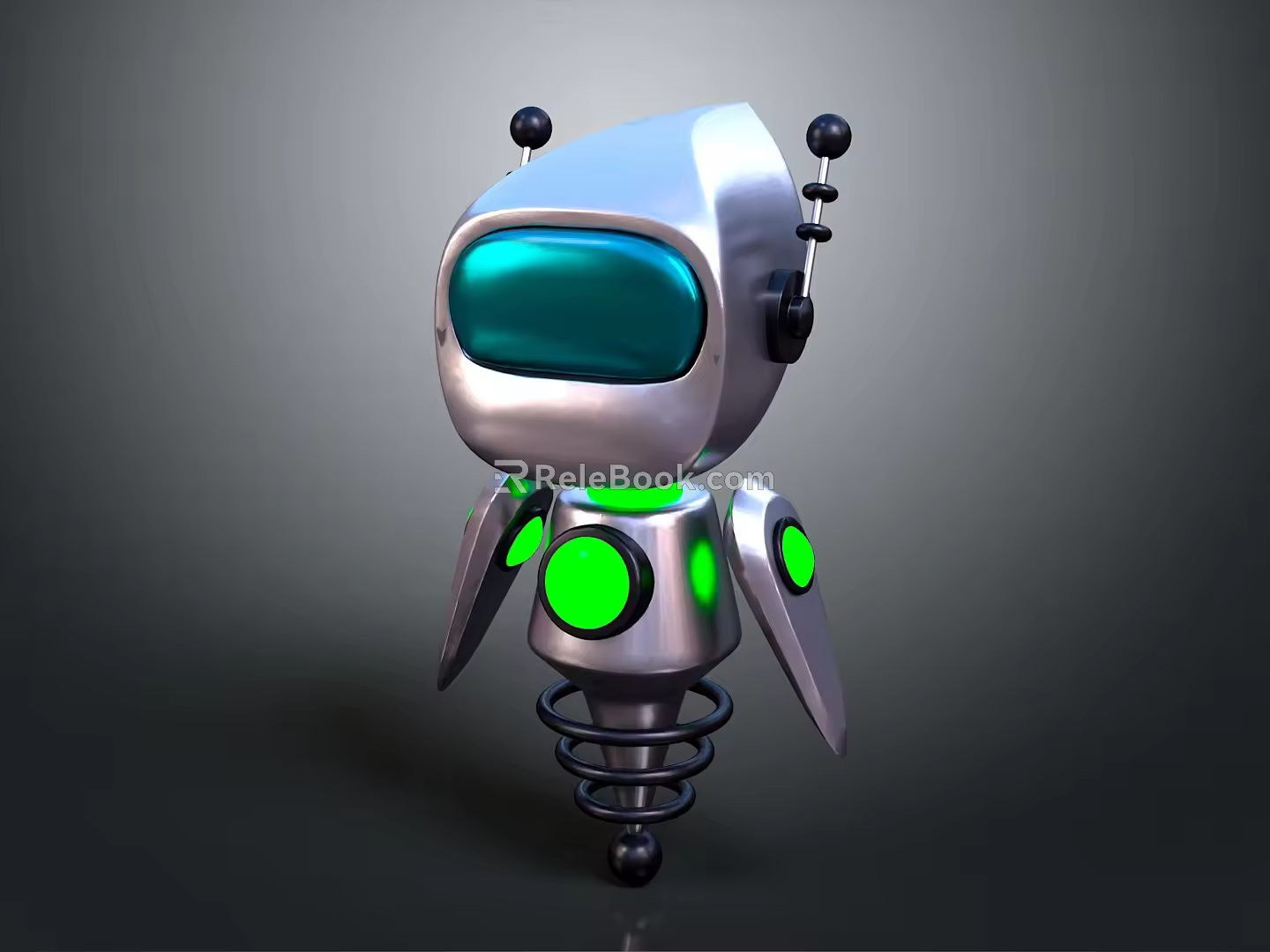 Industrial Robot Single Wheel Robot Double Wheel Robot Assistant Small Robot 3d model