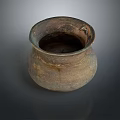 Ancient Handcrafted Clay Pottery Sculpture With Natural Texture And Rustic Finish