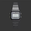 CASIO F-91W Digital Watch With Gray Strap Blue Bezel Fashion Accessory For Casual Wear