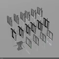 Public Facilities Access Control Turnstiles With Various Types And Security Features 3d model