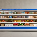 Refrigerated cabinet display cabinet fruit shelf display cabinet fruit display rack fruit peach apple watermelon supermarket display rack 3d model