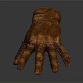 Durable Vintage Handcrafted Leather Glove With Stitched Details And Classic Design