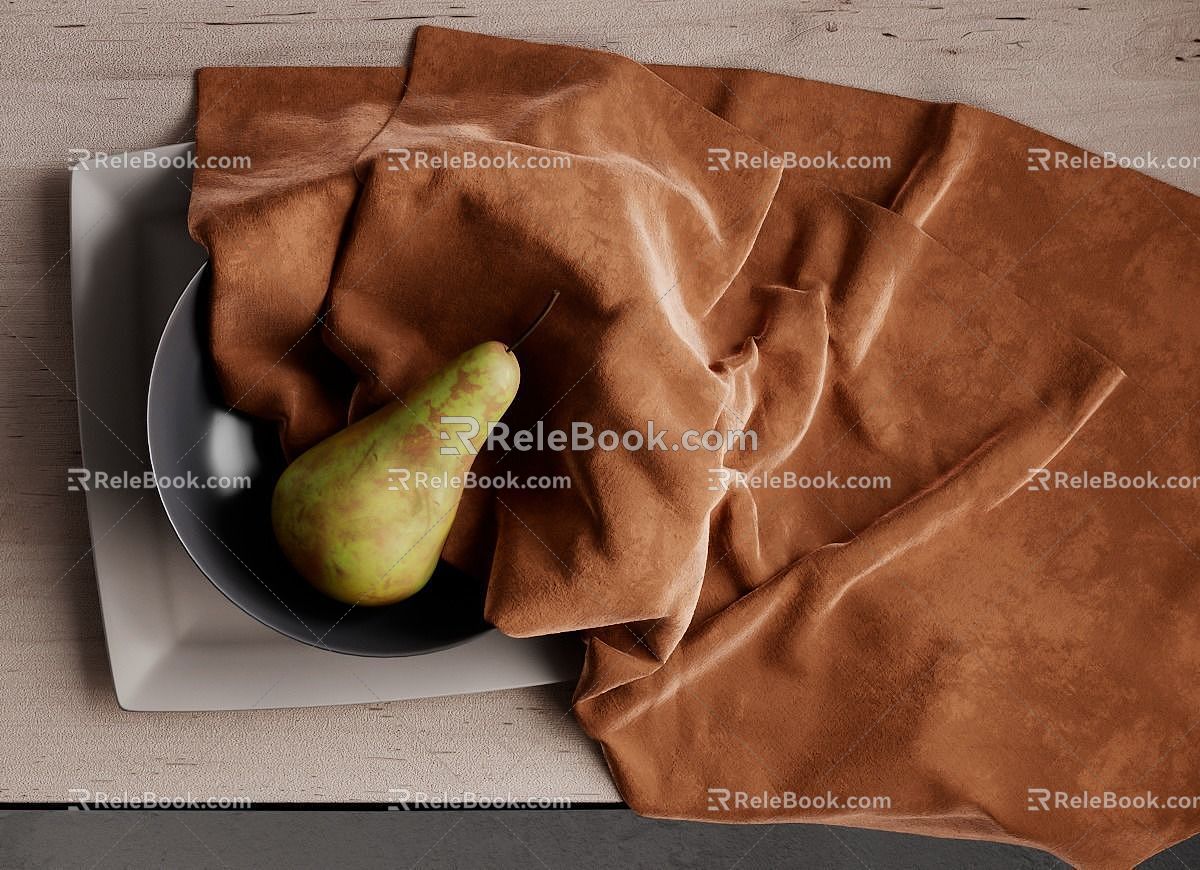 Modern pear pear decoration 3d model