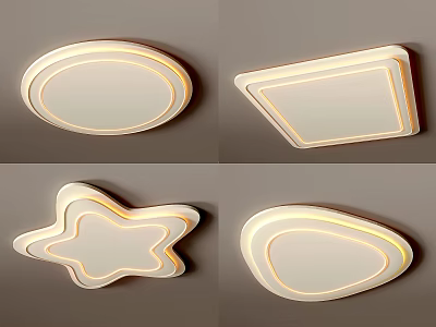 Modern Ceiling Lights For Home Interior With Various Shapes And Designs 3d model