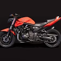 Orange and Black Modern Street Motorcycle With Sleek Design and Stylish Body