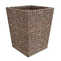 Handwoven Brown Wicker Square Decorative Ornament Set For Home Interior Decoration