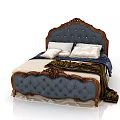 Various Classic Double Bed Designs With Carved Headboards And Decorative Pillows