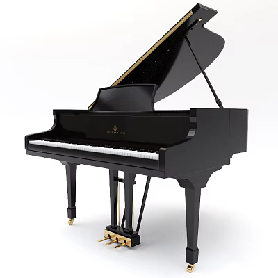Musical Instruments Piano Musical Instruments Piano Fashion Equipment Music Keys Black Retro Nostalgia 3d model