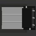 Commercial Safe With Open Door Metal Structure And Multiple Shelves For Secure Storage 3d model
