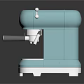 Turquoise Vintage Espresso Machine A Stylish Kitchen Appliance with Metallic Accents