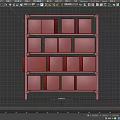 Green Multi Tiered Shelving Unit Filled With Stacked Cardboard Boxes For Storage