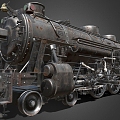 steam locomotive steam train train vintage train 3d model