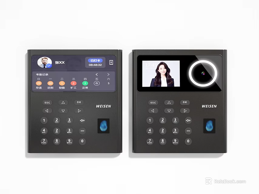 NETDEK Biometric Face Recognition Access Control Devices With ID Card Reader Keypad 3d model 