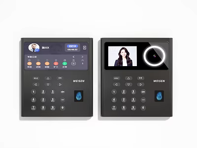 NETDEK Biometric Face Recognition Access Control Devices With ID Card Reader Keypad 3d model