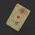 Vintage Ace of Hearts Playing Card for Classic Card Game Entertainment