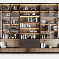 Modern bookcase 3d model