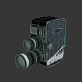 Vintage Dual Lens Camera Classic Electronic Device With Retro Design And Old-fashioned Look