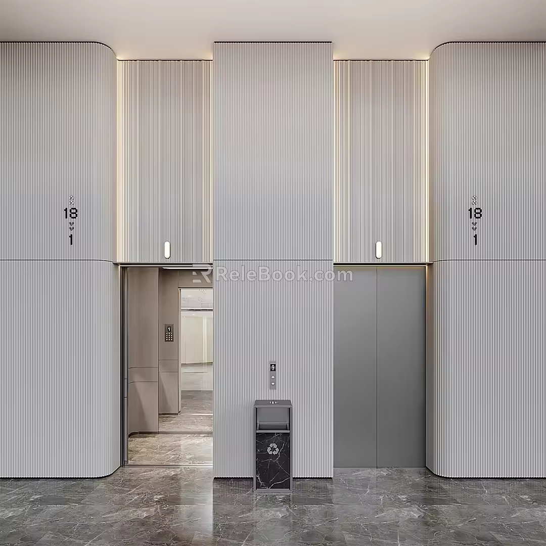 Elevator hall 3d model