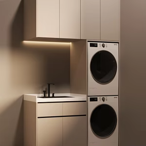 Silent Wind Washing Machine Cabinet Silent Wind Balcony Washing Machine Cabinet Storage Cabinet Sink 3d model