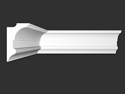 High Quality White Ornamental Architectural Molding Trim For Interior Decoration 3d model