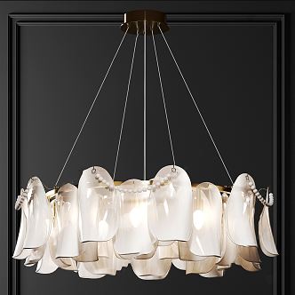 Modern crystal chandelier 3d model