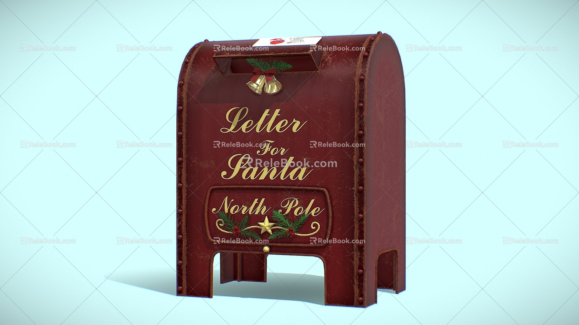 Christmas mailbox mailbox Christmas express cabinet 3d model