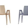 Modern Transparent Plastic Leisure Chairs With Armrests In Beige And Blue Colors